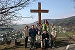 auf dem Gipfel: Susanne, Hubert, Thomas, Winnie, Matthias, Helga und Herbert