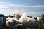 Volkswohlbund Versicherungen Hochhaus in Dortmund kurz nach der Sprengung
