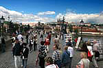 auf der Karlsbrcke in Prag