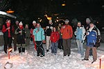 Reisegruppe beim Glühweintrinken in Hinterthiersee