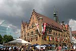 Rathaus von Ulm vom Rathausplatz aus gesehen