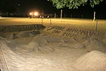 Sandburg am Copacabana-Strand