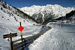 Ski-Route in Sölden, die erste rote Abfahrt für die TwinS74