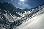 Blick auf die Skiroute