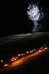 Nachtskifahrt mit Feuerwerk