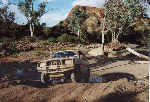 with our jeep in the wilderness of the Flinders Range