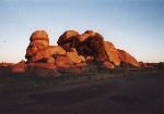 rote Felsen der Devil's Marbles